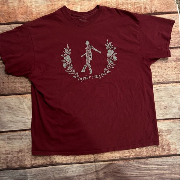 Taylor Swift Tops - Taylor Swift Official Merch. Folklore  maroon tshirt Size XXL unisex